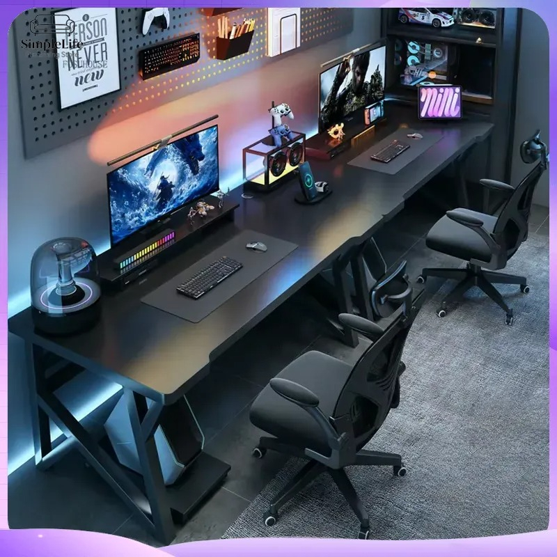 Esports Gaming School - 현대식 이중 컴퓨터 책상 (홈 오피스,