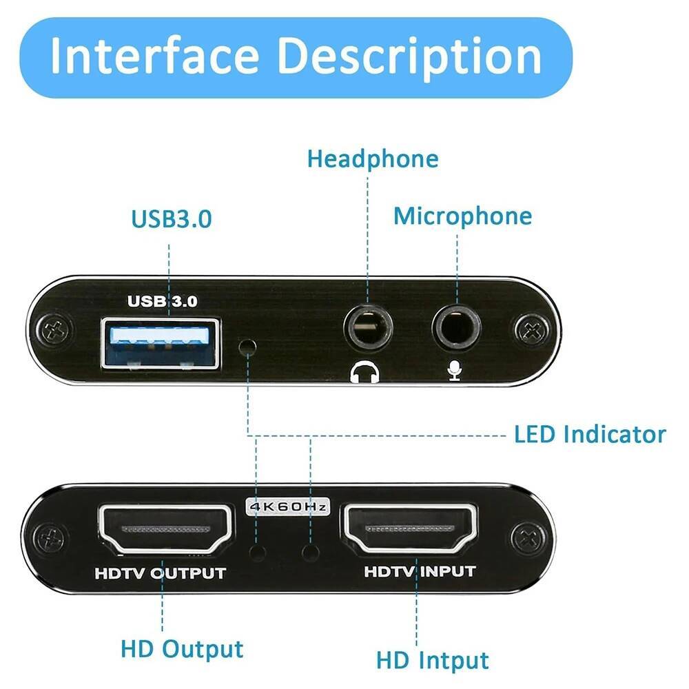 4K HDMI-USB 3.0 호환 1080P@60Hz  - Capture Card 4K Hdmi 리뷰 및 가격
