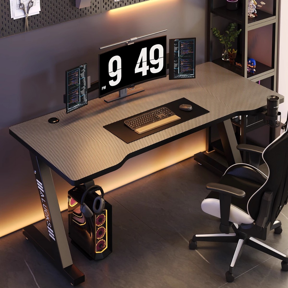 홈 오피스 컴퓨터 책상 스마트 e스포츠 PC 책상 인터 - Esports Gaming School 리뷰 및 가격
