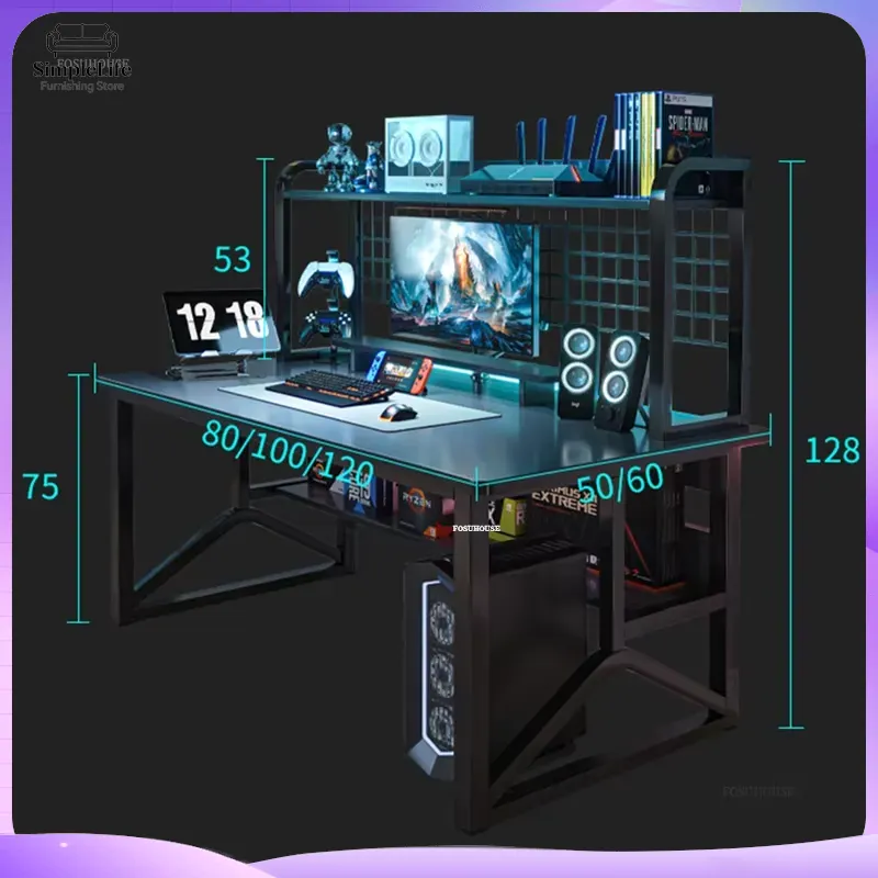 북유럽 컴퓨터 책상 e스포츠용 게임용 책상 책장이 통합 - Esports Gaming School 리뷰 및 가격